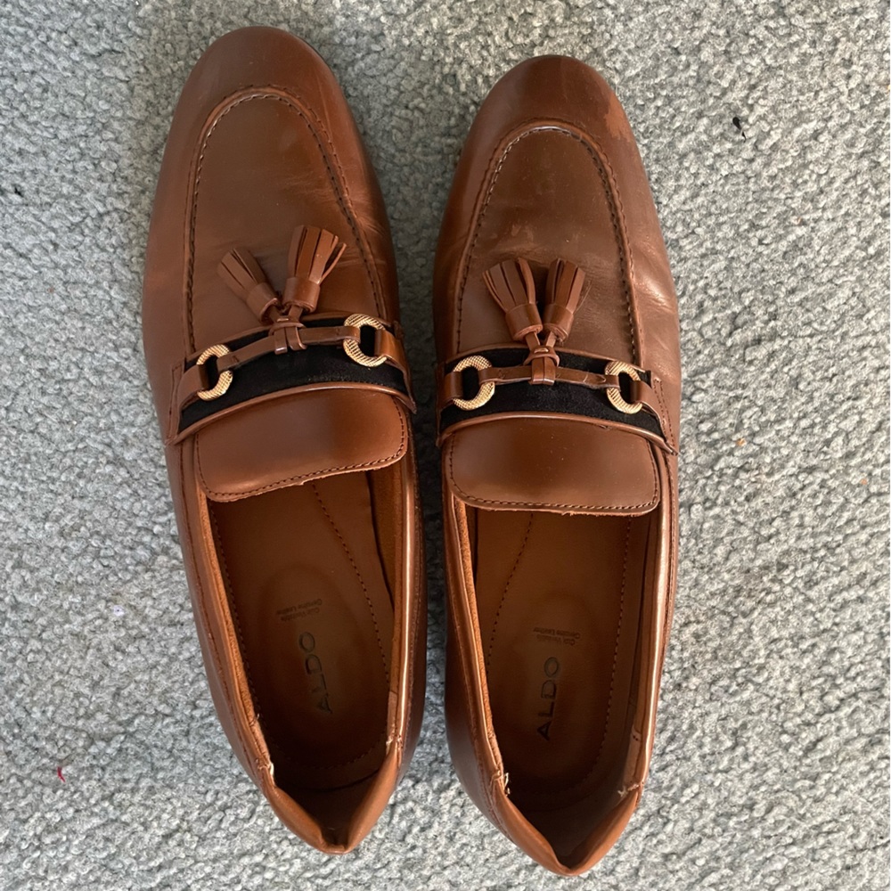 Aldo leather men’s tasseled loafers